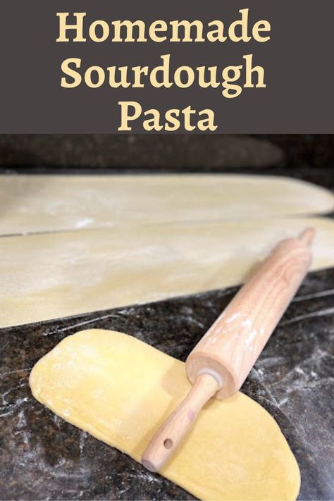 Learn how to make this easy delicious sourdough pasta using only a handful of ingredients. Long ferment for a tummy friently Italian night! Discard Pasta, Sourdough Pasta Recipe, Sourdough Pasta, Italian Night, Pasta Roller, Homemade Sourdough, Pasta Night, Pasta Dough, Sourdough Discard