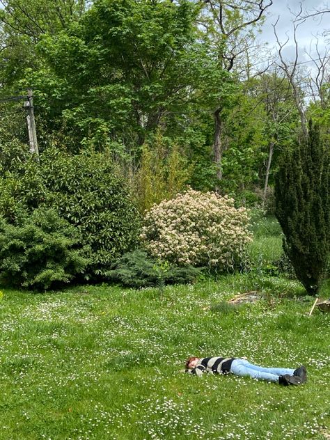 Lying In A Field Aesthetic, Standing In Field Reference, Laying In Grass Reference, Lying In A Field, Laying In A Field, Forest Folklore, Frolicking In A Field, Spring Feeling, Person Running