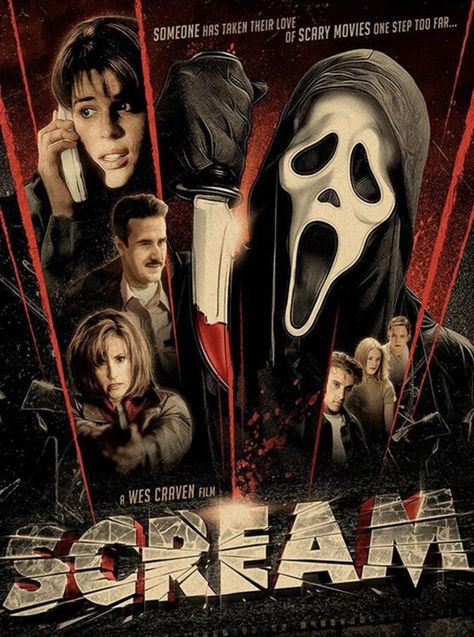 Scream Movie Poster, A Scary Movie, Classic Horror Movies Posters, Slasher Movies, The Scream, Scream Movie, Best Horror Movies, I Love Cinema, Horror Lovers