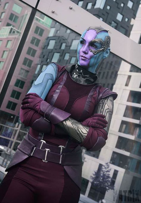 Nebula cosplay by Karin Olava Female Marvel Cosplay, Disney Character Cosplay, Nebula Cosplay, Ragnarok Movie, Nebula Marvel, Character Cosplay, Villain Costumes, Fantasy Heroes, Epic Cosplay