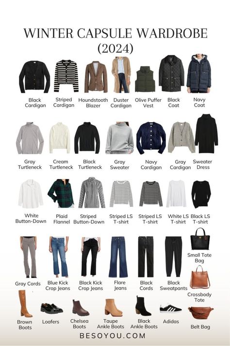 Capsule Wardrobe Casual, Fashion Capsule Wardrobe, Winter Capsule, Winter Capsule Wardrobe, Outfit Formulas, Fashion Capsule, Dress With Cardigan, Preppy Outfits, Outfits Casuales