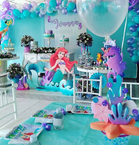 Disney Little Mermaid Birthday Party, Disney First Birthday, Mermaid Birthday Party Decorations Diy, Little Mermaid Birthday Party, Ariel Birthday Party, The Little Mermaid Party, Ariel Party, Mermaid Birthday Party Decorations, Mermaid Theme Birthday Party