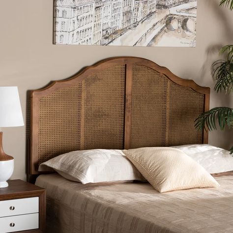 Bay Isle Home Marcellus Panel Headboard | Wayfair Studio Iris, Arched Headboard, Rattan Headboard, Queen Size Headboard, Coastal Bedrooms, Coastal Bedroom, Queen Headboard, Wood Headboard, King Headboard