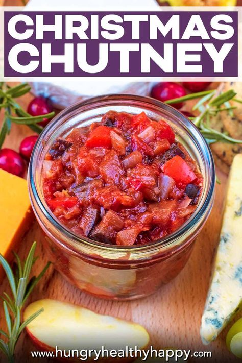 Christmas Chutney Recipes, Chutney Recipes Christmas, Grocery Games, Christmas Flavors, Christmas Chutney, Cherry Chutney, Welsh Christmas, Healthy Christmas Recipes, Vegan Spread