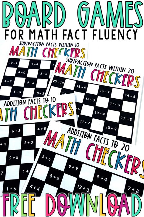 Math Facts Games 2nd Grade, Whiteboard Math Games, Math Fact Activities, Mental Math Games 2nd Grade, Fun Math Activities For 1st Grade, 2nd Grade Board Games, Math Games Third Grade Free Printable, 1st Grade Math Fluency Practice, Avmr Math Games