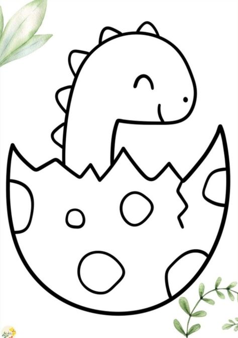 Easy Dinosaur Drawing, Dinosaur Outline, Dinosaur Classroom, Dinosaur Baby Shower Theme, Free Coloring Pages For Kids, Dinosaur Drawing, Kids Animals, Spring Coloring Pages, Dinosaur Crafts