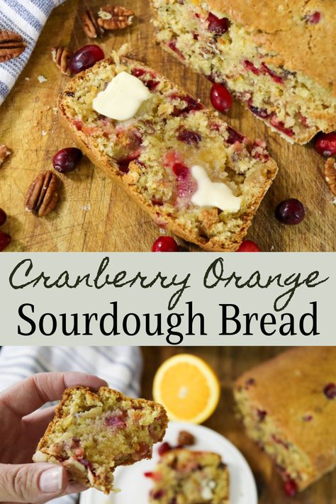 Sour Dough Cranberry Orange Bread, Sourdough Thanksgiving Recipes Bread, Sourdough Orange Cranberry Bread, Sourdough Bread For Thanksgiving, Thanksgiving Sourdough Bread Scoring, Sourdough Discard Cranberry Orange Bread, Sourdough Cranberry Orange Bread, Orange Cranberry Sourdough Bread, Pistachio Sourdough Bread