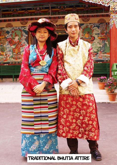 The Bhutias are evenly distributed throughout the state of Sikkim. #travel #sikkim #tourism #fun #attire #enjoyment #travels Tibetan Clothing, Tibetan People, Costumes For Dance, Nepal Food, Equestrian Events, Etiquette And Manners, Famous Dress, Motorcycle Aesthetic, India Culture