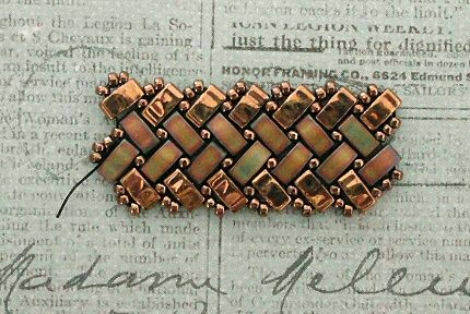 Linda's Crafty Inspirations: Half Tila Herringbone Bracelet Tila Bracelets, Etsy Bracelets, Herringbone Bracelet, Bracelet Tutorials, Flower Necklaces, Beads Craft Jewelry, Tila Beads, Jewerly Beads, Bead Tutorials