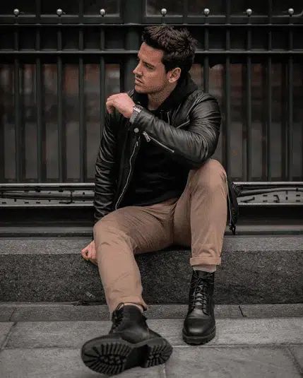 Black Shirts Outfits for Men- 22 Ways to Wear A Black Shirt Black Boots Outfit Casual, Black Boots Outfit Men, Black Boots Men Outfit, Rockstar Outfit Men, Black Denim Jeans Outfit, Denim Jeans Outfit Men, Black Shirt Outfit Men, Black Shoes Outfit, Leather Boots Outfit