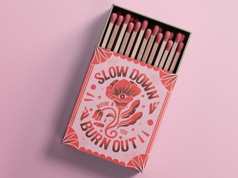 Modern Matchbox Design, Matchbook Tattoo, Illustrative Packaging, Match Box Design, Custom Match Boxes, Matchbox Tattoo, Matchbook Design, Matchbox Design, Candle Packaging Design