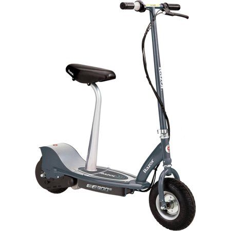 Razor E300S Electric Powered Seated Scooter with RWD - Gray - Walmart.com - Walmart.com Razor Electric Scooter, Razor Scooter, Scooter Bike, Chain Drive, Electric Razor, Outdoor Play Equipment, Motor Scooters, Play Equipment, E Scooter