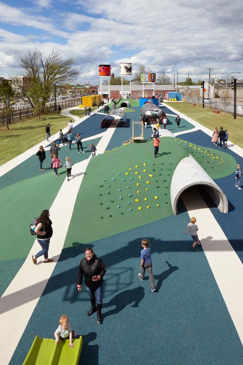 Playgrounds Architecture, Cool Playgrounds, Rogers Arkansas, Urban Playground, Sport Park, Children Park, Playground Design, Urban Park, Public Park