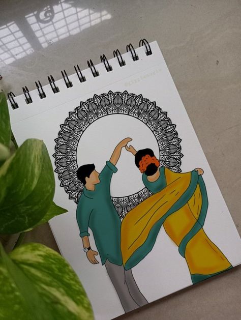 Unlock Your Artistic Potential: Master the Art of Pencil Drawing click to learn more... Couple Mandala Art Easy, Mandala Couple Drawing, Friends Mandala Art, Couples Mandala, Cute Couple Sketch, Couple Mandala Art, Realistic Pencil Sketch, Cute Mandala, Pencil Sketch Portrait