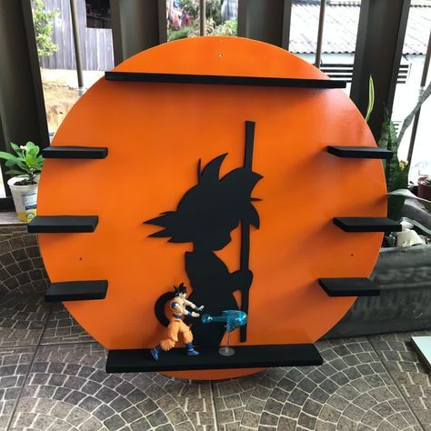 Dragon Ball Z Room Decor Ideas, Dragon Ball Room Decor, Dragon Ball Z Decor, Dragon Ball Z Room, One Piece Decor, Dragon Ball Wallpaper, Funko Pop Display, Ball Wallpaper, Dragon Ball Wallpaper Iphone