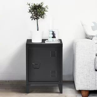 Ebern Designs | Wayfair Furniture Promotion, Metal Nightstand, Small Bedside, Metal Storage Cabinets, Bedside Tables Nightstands, Small Bedside Table, Office Storage Cabinets, Metal Lockers, Nightstand Storage