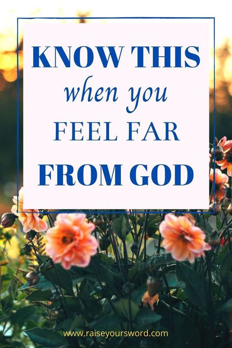 If you feel far from God or feel like God is far away, there is hope!  Know these truths when you need encouragement in your walk with God to draw closer to Him. You no longer need to feel far from God! Christian Living | Christian Women | Christian Faith Strength Quotes For Women, Weary Soul, Walk With God, Biblical Encouragement, There Is Hope, Womens Bible Study, Bible Women, God Christian, Christian Friends