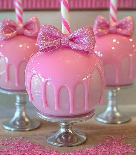 Trina Lindsey Rhea Pink Treats For Party, 13 Birthday Party Ideas, Apple Sticks, Pink Treats, Wooden Apple, Pink Desserts, 13 Birthday, 13th Birthday Parties, Pink Minnie