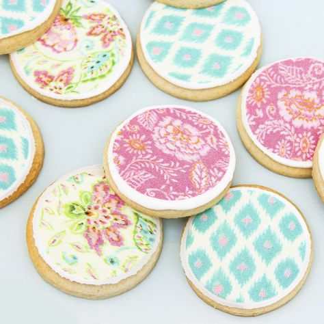 Edible Paper Cookies, Floral Cookies, Fondant Smoother, Best Edibles, Edible Paper, Edible Icing Sheets, Cookie Business, Decorating Cookies, Royal Icing Recipe