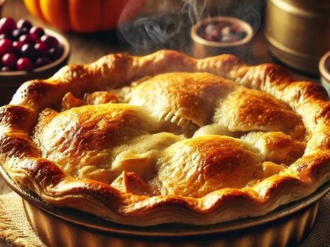 Transform your holiday leftovers into a cozy, satisfying pot pie that feels like a brand-new meal! This recipe is flexible and uses common Thanksgiving staples. Often after Thanksgiving we are all left munching on the same meal for days. Here is one way you can spruce up the left overs so that it's not as daunting on your family. Thanksgiving Staples, Fall Menus, Corn Casserole Crockpot, Cinnamon Roll Cheesecake, Holiday Leftovers, Classic Grilled Cheese, Comfort Desserts, Fall Menu, Thanksgiving Pies