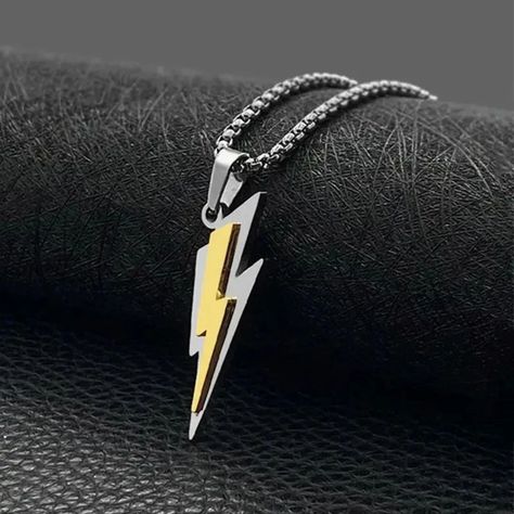 Zeus Thunder hypoallergenic,tarnish free and highly polished necklaces @Ksh 1000 Party Cooler, Lightning Pendant, Lightning Bolt Necklace, Hip Hop Trends, Feather Pendant Necklace, Trend Jewelry, Mens Fashion Jewelry, Feather Pendant, Silver Jewelry Fashion