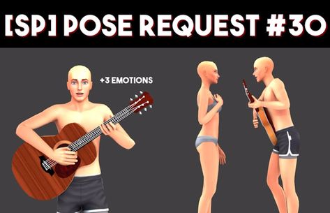 Guitar Poses, Poses Sims 4, Sims 4 Stories, 4 Poses, Play Sims, Sims 4 Cas, Sims 4 Clothing, The Sims4, Sims Mods