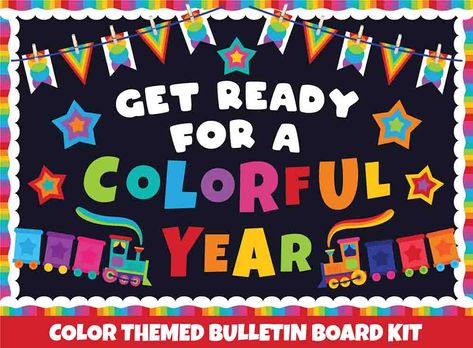 Welcome Back To School Bulletin Boards Preschool Decorating Ideas, Get Ready For A Colorful Year Bulletin, Get Ready For A Colorful Year, Welcome Students Bulletin Board, Notes Board Decoration, Welcome To School Board Decoration, Welcome Display Board Schools, Inspirational Bulletin Boards For Work, Bulletin Board Welcome Back To School