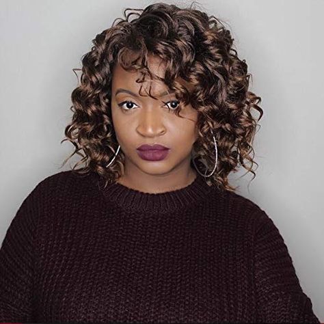 Short Crochet Braids Hairstyles, Human Hair Crochet Braids, Deep Wave Crochet Hair, Brown Ocean, Crochet Hair Styles Freetress, Ocean Wave Crochet, Braids Medium, Ocean Wave Crochet Hair, Flat Twist Hairstyles