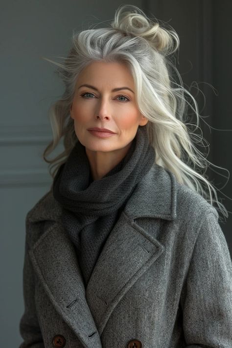 32 Stunning Long Hairstyles for Women Over 60 to Reinvent Yourself in – CreativeBooster Long Grey Hairstyles, Hair Color For Over 50, Widows Peak Hairstyles, Long Hairstyles For Women, Long Silver Hair, African American Hair, Silver Haired Beauties, Reinvent Yourself, Grey Hair Inspiration