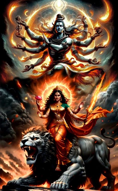 Shiv Shakti Wallpaper, Bhairava God Art, Hindu God Wallpaper, Ganesha Art Illustration, Android Wallpaper Dark, Shiv Shakti, Pictures Of Shiva, Shiva Photos, Vedic Art