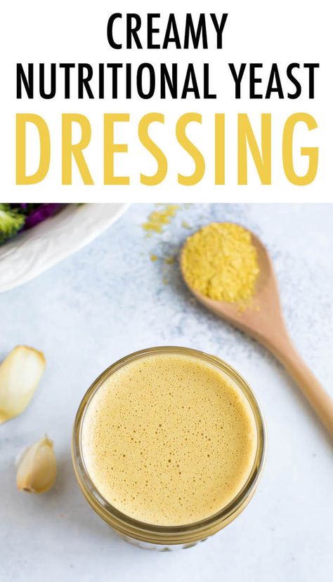 Creamy Nutritional Yeast Dressing - Eating Bird Food Nutritional Yeast Dressing, Salat Dressing, Nutritional Yeast Recipes, Eating Bird Food, Baked Chicken Tenders, Complete Nutrition, Vegan Sauces, Homemade Salads, Homemade Salad Dressing