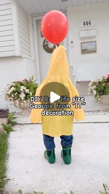 Cynthia Villegas | Affordable Home Decor & DIYS on Instagram: "DIY real life size Georgie from” It” decoration.
.
.
Is it perfect…. No 🤣🤡🤡🤡🤡🤡🤡but you get the idea🤣👻👻👻👻👻🥂..
.
Anyway, this is a unique Halloween decoration you can do for this upcoming Halloween season. .
.
I was going for the cover of the movie “It”!!!!! lol.
.
Google the movie and well you get as well watch it.
.
Save this or share with a Halloween freak.
.
#it #halloween #halloweendecorations #diydecoration #diyideas #halloweendecor #halloween🎃 #halloweenmovie #halloweeneveryday #halloweendiy #halloweendecoration #spookyseason #spookydecor #spookyseason👻" Georgie From It, Pennywise Halloween Costume, Adams Family Halloween, Easy Outdoor Halloween Decorations, Music Orchestra, Spooky Music, Kid Diy, Scary Halloween Decorations Outdoor, Unique Halloween Decorations