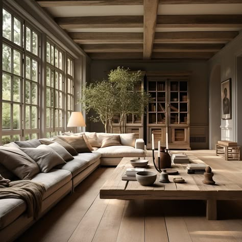 Rustic Scandinavian Living Room, Modern Colonial Interior Design, Tuscan Interior, Colonial Interior Design, Mediterranean Living Room, Colonial Interior, Belgian Style, Japanese Interior Design, Stunning Interior Design