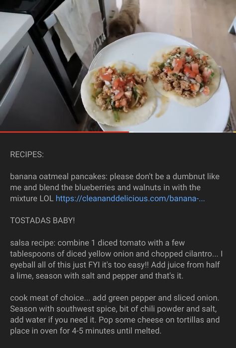 Banana Oatmeal Pancakes, Whitney Simmons, Banana Oatmeal, Salsa Recipe, Healthy Lunch Recipes, Yellow Onion, Diced Tomato, Healthy Eats, Healthy Meals