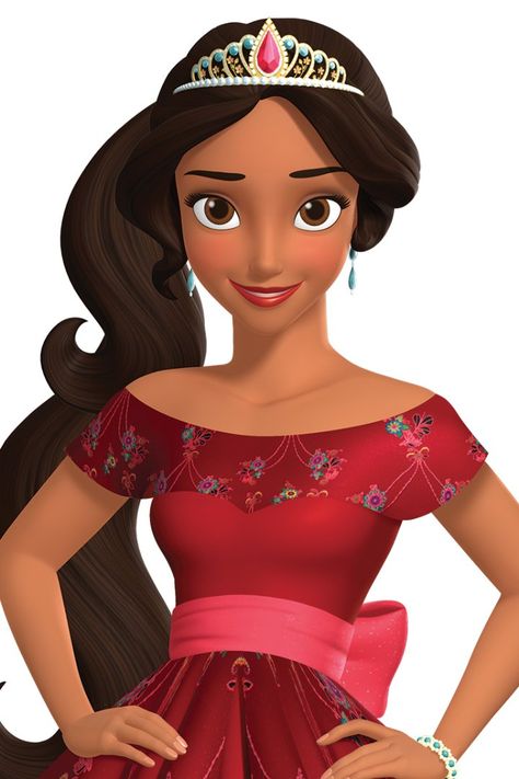 Elena of Avalor's gown is beyond glamorous! Elena Of Avalor Characters, Elana Of Avalor, Princess Elena Party, Latina Princess, Elena Birthday Party, Disney Princess Elena, Princess Elena Of Avalor, Pageant Headshots, Disney Elena