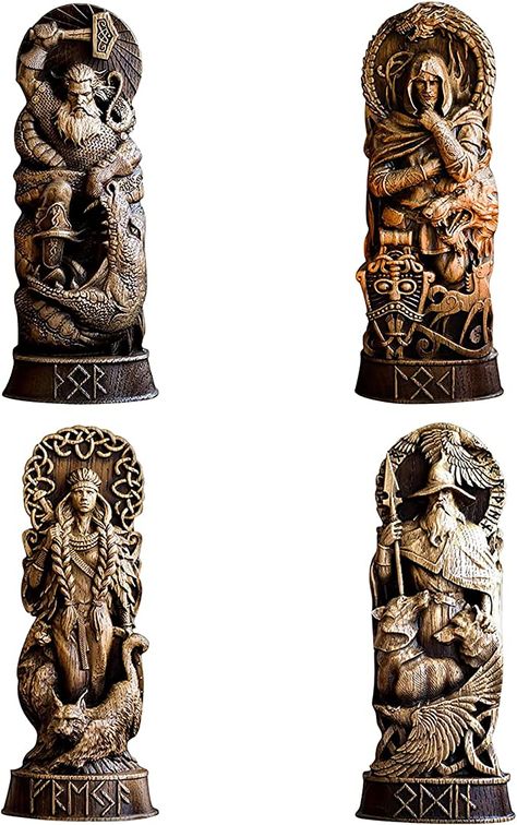 Vikings Statue, Viking Mythology, Desktop Table, Norse Gods, Vikings Gifts, Unique Office, Resin Statue, Table Arrangement, Wine Cabinet