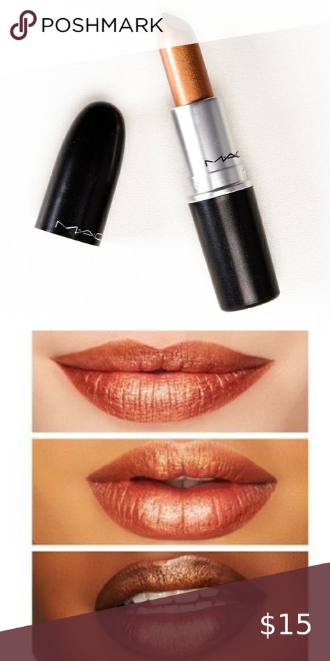 MAC Bronze Shimmer Frost Lipstick Bronze Lipstick, Frost Lipstick, Shimmer Lipstick, Frosted Lipstick, Bad Gyal, Wrought Iron Doors, Cream Lipstick, Beauty Inspo, Lip Products