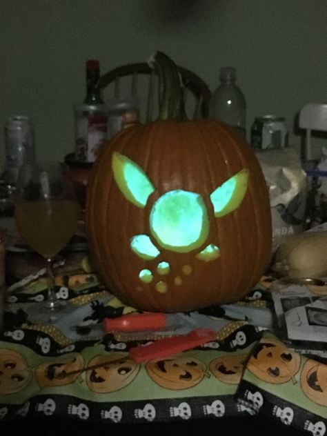 Zelda Navi pumpkin carving Gamer Pumpkin Carving, Zelda Pumpkin Painting, Pumpkin Carving Ideas Nerdy, Pikmin Pumpkin Carving, Legend Of Zelda Pumpkin Carving, Nintendo Pumpkin Carving, Video Game Pumpkin Carving, One Piece Pumpkin Carving, Zelda Pumpkin Carving