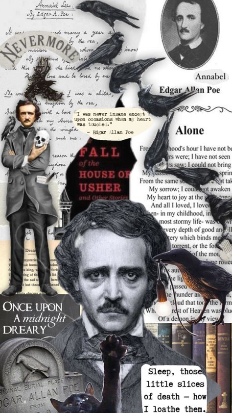 #edgarallenpoe #poe #literature #books #poems #nevermore Edger Allen Poe Art, Dark Academia Widget, Poe Boy, Poe Quotes, Dark Academia Wallpaper, Annabel Lee, Literature Humor, Quoth The Raven, Allen Poe