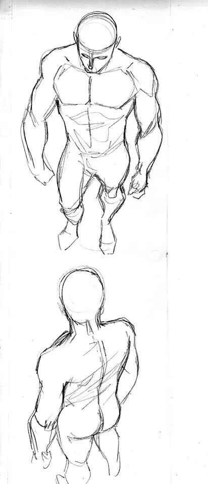 Pov Top Pov Reference, Looking Up Pov Reference Drawing, Pov Reference Drawing, Pov Reference, Pov Sketch, Top View Reference, Drawing Bodies, Person Sketch, Male Body Drawing