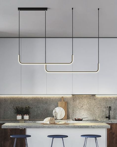 Linear LED Ceiling Chandelier Minimalist Suspension Light. Link in bio. Linear Pendant Light, Bedroom Light Fixtures, Pendant Lighting Dining Room, Minimalist Lighting, Led Ceiling Lamp, Design Del Prodotto, Linear Chandelier, Ceiling Chandelier, Black Chandelier