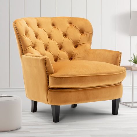 Rosdorf Park Gause 88Cm Wide Tufted Armchair & Reviews | Wayfair.co.uk Green Chaise Lounge, Green Chaise, Blue Wingback Chair, Purple Accent Chair, Black Leather Recliner, Orange Accent Chair, Pink Accent Chair, Red Accent Chair, Green Accent Chair