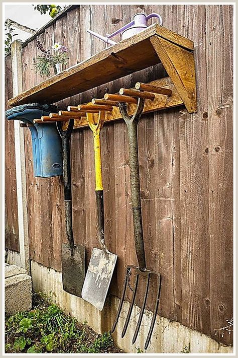 [PaidAd] 80 Garden Tools For Gardening Tips You'll Be Glad You Discovered #gardentoolsforgardening Garden Tool Rack, Storage Shed Organization, Garden Tool Shed, Tool Storage Diy, Garden Tool Storage, Garden Equipment, Have Inspiration, Dresses Outfits, Tool Sheds