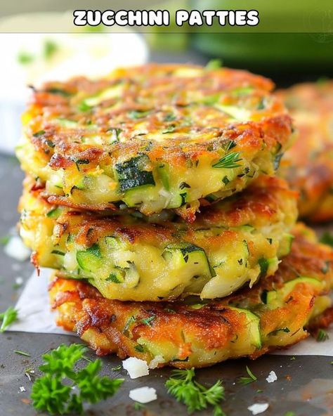 Crispy Zucchini Patties – Foodyhealthylife Carrot Patties, Vegetable Chop Suey, Crispy Zucchini, Zucchini Patties, Quick Keto Breakfast, Zucchini Carrot, Zucchini Pancakes, Instant Potatoes, Potato Flakes