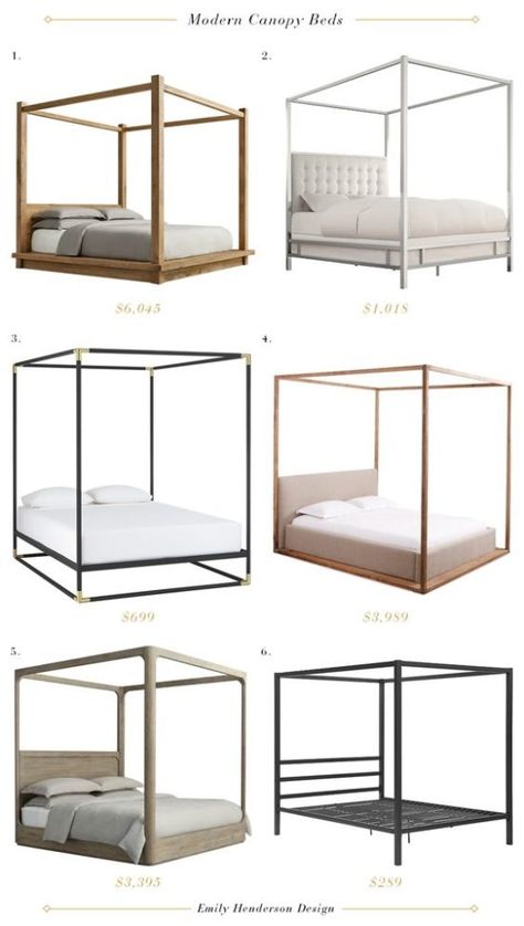 25 Double Bed Design Ideas - The Architects Diary Modern Canopy Bed, Double Bed Designs, Canopy Bedroom, Four Poster Bed, Four Poster, Poster Bed, Canopy Bed, Room Ideas Bedroom, My Bedroom