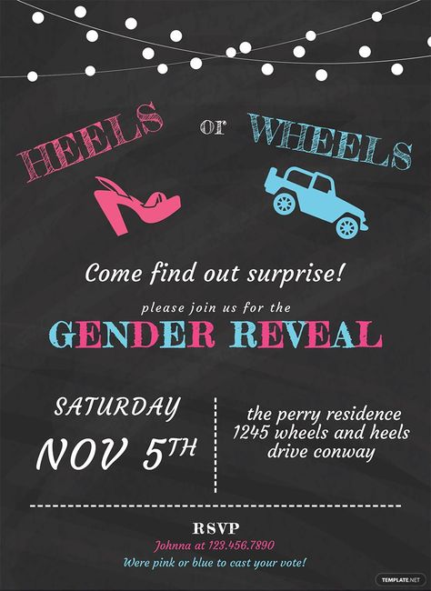 Gender Reveal Invitations Template, Halloween Gender Reveal, Pregnancy Announcement Template, Gender Reveal Party Games, Gender Reveal Party Invitations, Template Invitation, Pregnancy Announcement Cards, Gender Party, Gender Reveal Invitations