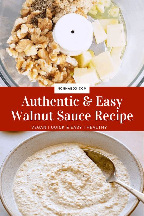 Walnut Sauce Recipe, Walnut Cream Sauce, Walnut Sauce For Pasta, Walnut Pasta Sauce, Walnut Pasta, Italian Sauce Recipes, Italian Sauces, Pomodoro Sauce, Ragu Bolognese