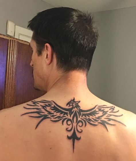 Phoenix Back Tattoo For Men, Phoenix Tattoo Arm, Fire Tattoos, Phönix Tattoo, Tato Minimal, Small Chest Tattoos, Torso Tattoos, Phoenix Tattoo Design, Wrist Tattoos For Guys