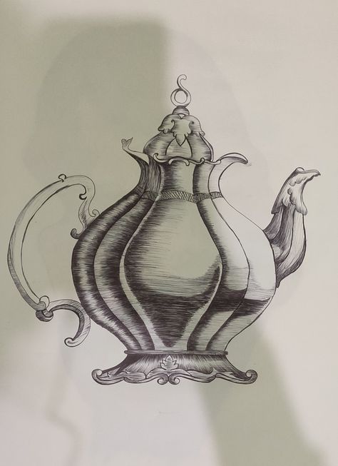 Sketch of teapot, pen art Tea Pot Sketch, Teapot Sketch, Teapot Drawing, Pen Art, Tea Pot, Drawing Sketches, Tea Pots, Arts And Crafts, Sketch