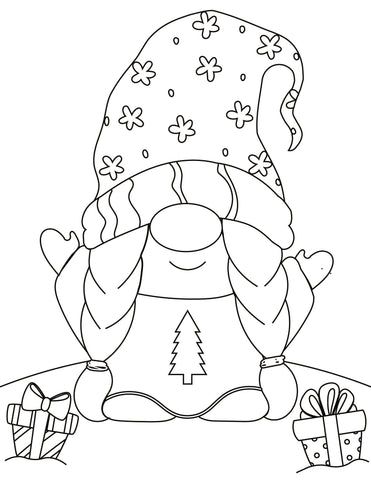 Rain Coloring Pages, Christmas Gnome Coloring Pages, Coloring Pages Girl, Gnome Coloring Pages, Metal Embossing Art, Gnome Paint, Girl Gnome, Kids Christmas Party, Scandinavian Gnomes